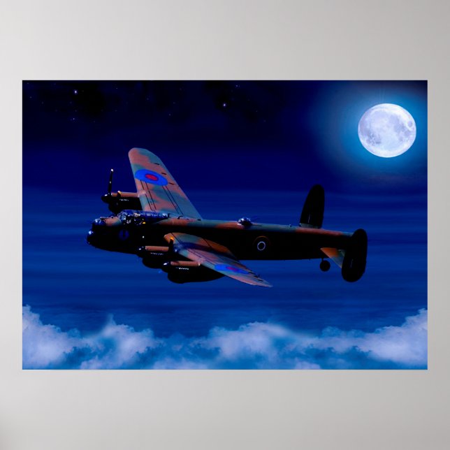 Lancaster Bomber Night Flight Poster (Vorne)