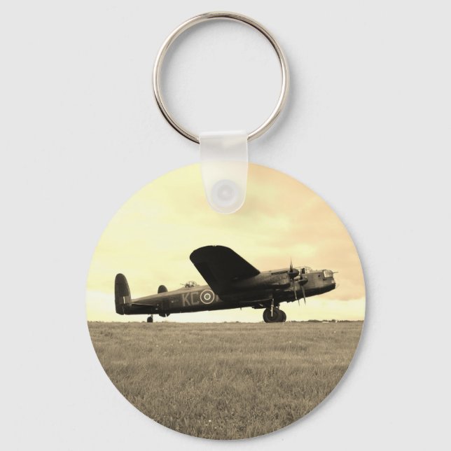Lancaster Bomber Sepia Tone Schlüsselanhänger (Vorderseite)