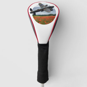 Lancaster Bomber über einem Mohnfeld Golf Headcover