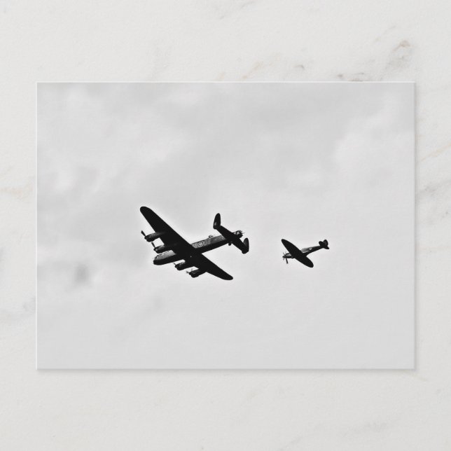 Lancaster Bomber-und Spitfire-Postkarten Postkarte (Vorderseite)