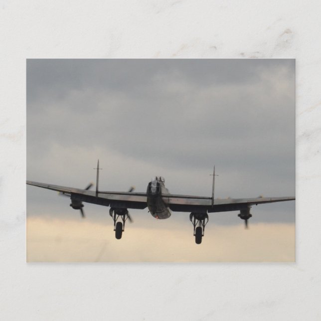 Lancaster Bomber von hinten Postkarte (Vorderseite)