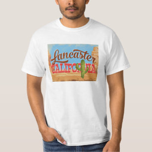 Lancaster California Cartoon Wüste Vintage Travel T-Shirt