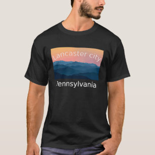 Lancaster city Pennsylvania Mountain Sonnenunterga T-Shirt