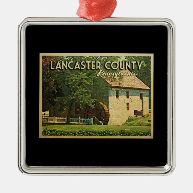 Lancaster Landkreis Pennsylvania Ornament Aus Metall (Vorne)
