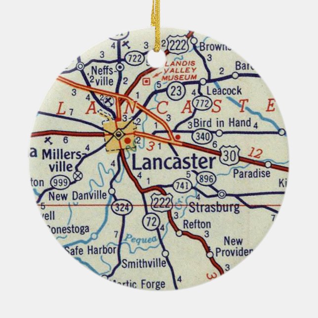 Lancaster PA Keramik Ornament (Hinten)