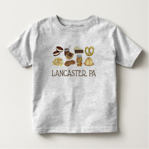 Lancaster, PA Pennsylvania Dutch Amish Foods Kleinkind T-shirt