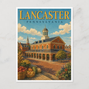 Lancaster Pennsylvania Central Market GeoSaga Postkarte