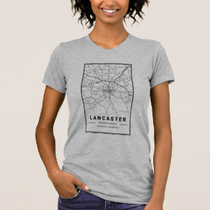 Lancaster Pennsylvania City Map   Minimalistischer T-Shirt
