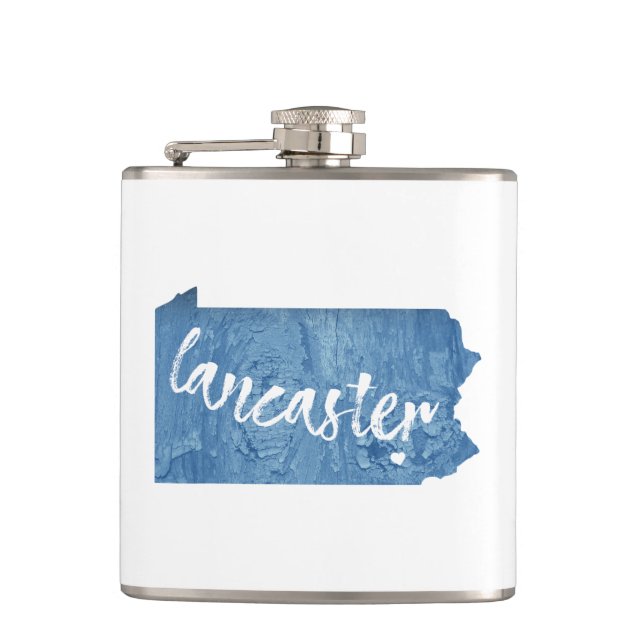 Lancaster Pennsylvania Holzkörner Flachmann (Vorderseite)