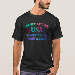Lancaster Stadt Pennsylvania bedrückt Blick T-Shirt
