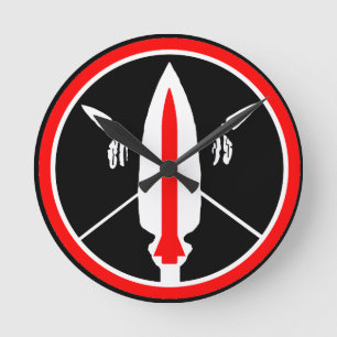 Lance Missile Clock Runde Wanduhr