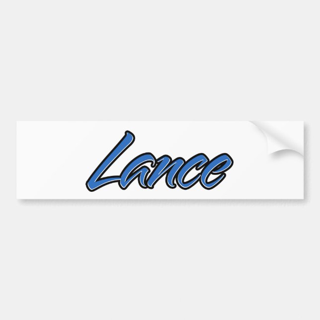 Lance Name blue Aufkleber Sticker Autoaufkleber (Vorne)