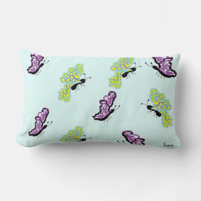 Lancer des papillons à oreiller (Recto)