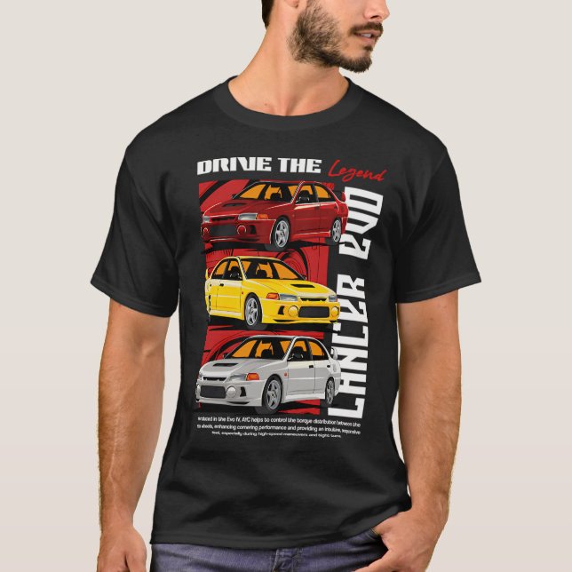 Lancer Evo Drive The Legend T-Shirt (Vorderseite)