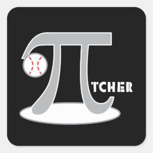 Lanceur de Baseball Pi - Autocollants Pi drôles