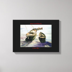 Lanchas de pesca/Fischerboote Leinwanddruck