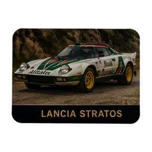 Lancia Stratos Classic Italienischer Rallye-Wagen Magnet