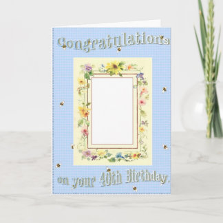 Land, 40. Geburtstag Karte