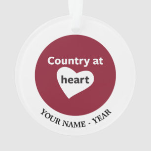 Land am Herzen Ornament