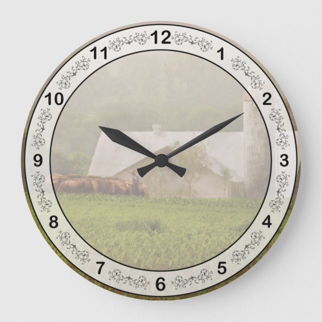 Land - Amish Große Wanduhr (Vorderseite)