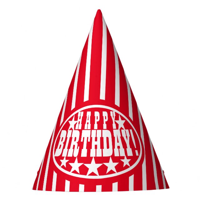 Land-angemessener Geburtstag Partyhütchen (Vorderseite)