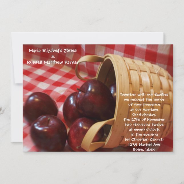 Land-Apple Wedding Einladung (Vorderseite)