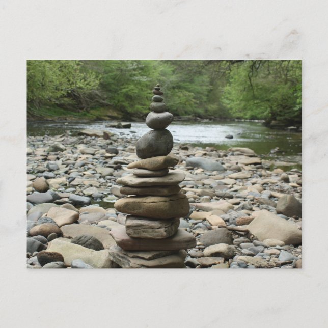 Land Art Skulptur - Cairn - Kunstfotografie Postkarte (Vorderseite)