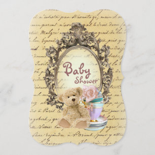 Land-Babypartyeinladungen des Teddybären Einladung
