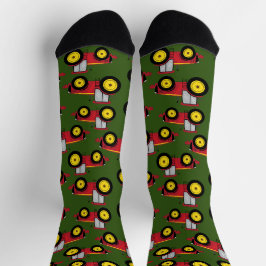Land Bauer Traktoren Muster Landwirtschaft Socken