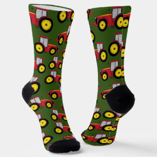 Land Bauer Traktoren Muster Landwirtschaft Socken