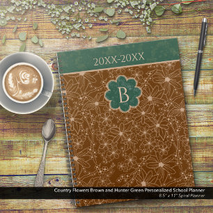 Land Blume Rustikal braun Personalisiert Planer