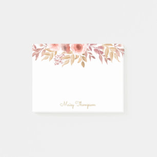 Land Blumen fügen Sie Ihren Namen hinzu Post-it Klebezettel