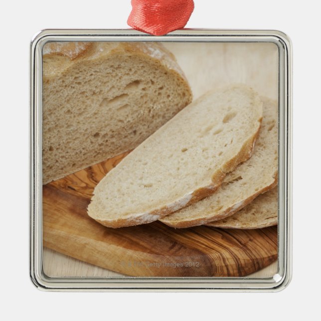 Land-Brot (Pain de Campagne) auf einem Hacken Silbernes Ornament (Vorne)