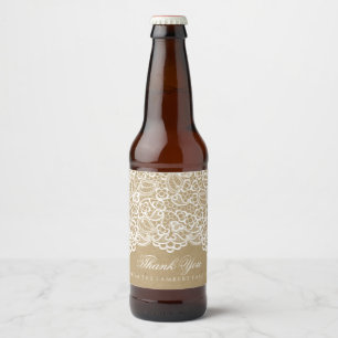 Land, Brown-Papier und Spitze Bierflaschenetikett