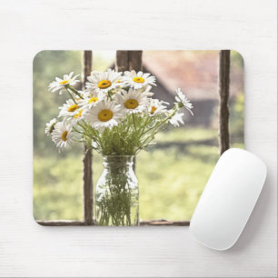 Land-Daisy-Sträußchen im Fenster Mousepad