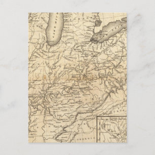 Land, das durch den Mississippi-Ostteil entwässert Postkarte