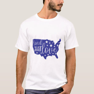 Land, das ich liebe - Patriotische USA-Karten-Silh T-Shirt