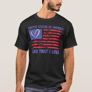 Land, das ich Liebe Red White Blue America USA Her T-Shirt