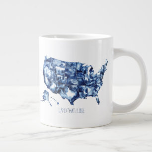 Land, das ich Liebe - Vereinigte Staaten Karte Jumbo-Tasse