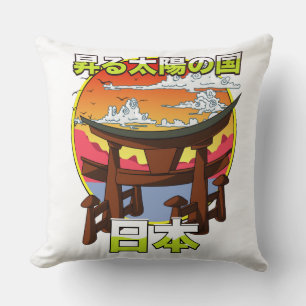 Land der aufgehenden Sonne Japans Tor Torii Throw  Kissen