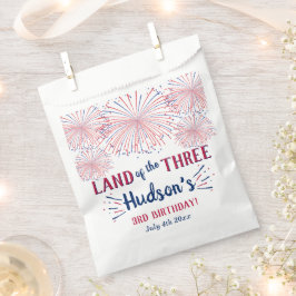 Land der Drei! 4. Juli 3. Geburtstag Party Geschenktütchen