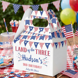 Land der Drei! 4. Juli 3. Geburtstagsfeier Geschenkschachtel
