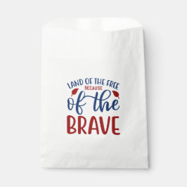 Land der Freie wegen des Brave Red Blue Geschenktütchen