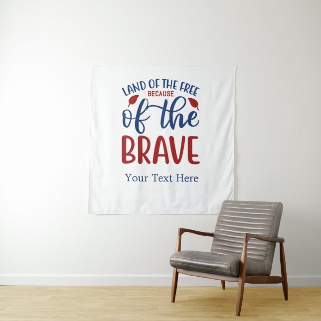 Land der Freie wegen des Brave Red Blue Wandteppich (Beispiel)