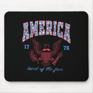 Land der freien 1776 Adler 4. Juli Frauen Mousepad