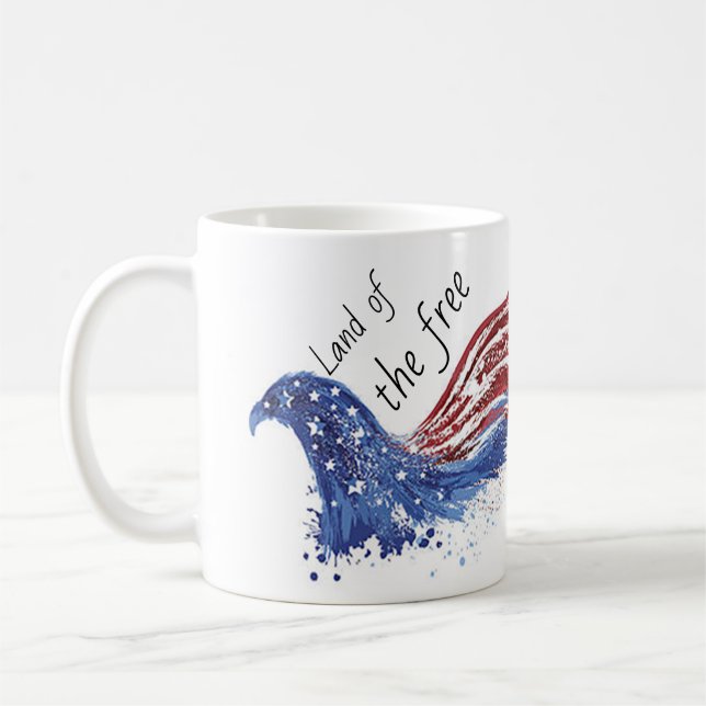 Land der freien 4. Juli Adler Tasse (Links)