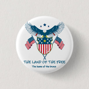 Land der freien Adler-Knopf Button