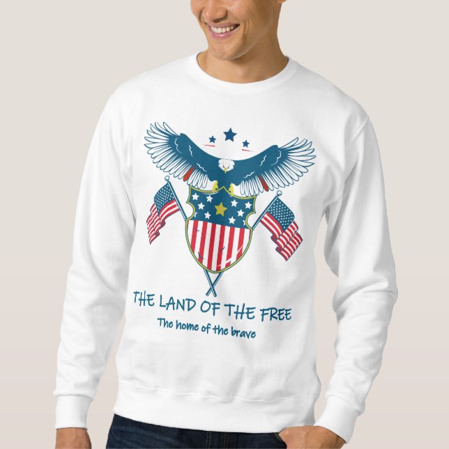 Land der freien Adlerpullover Sweatshirt (Vorderseite)