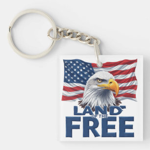 Land der Freien, Amerikanische Flagge Patriotisch Schlüsselanhänger