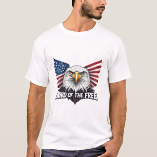 Land der Freien, Amerikanische Flagge Patriotisch T-Shirt